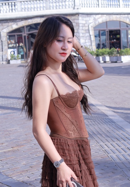 Vietnamese woman profile portrait